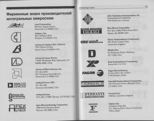 Логотипы производителей микросхем