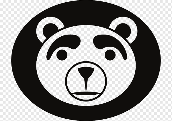 Силуэт головы медведя