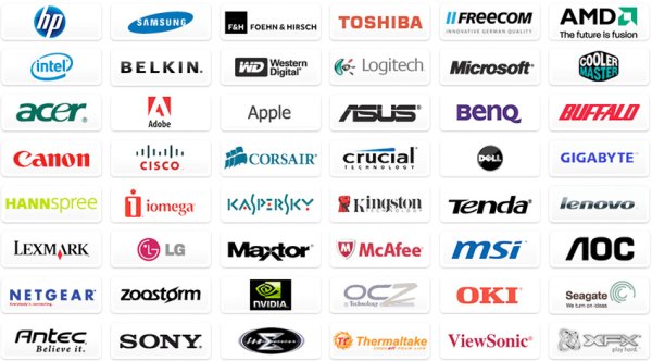 Эмблемы производителей ноутбуков