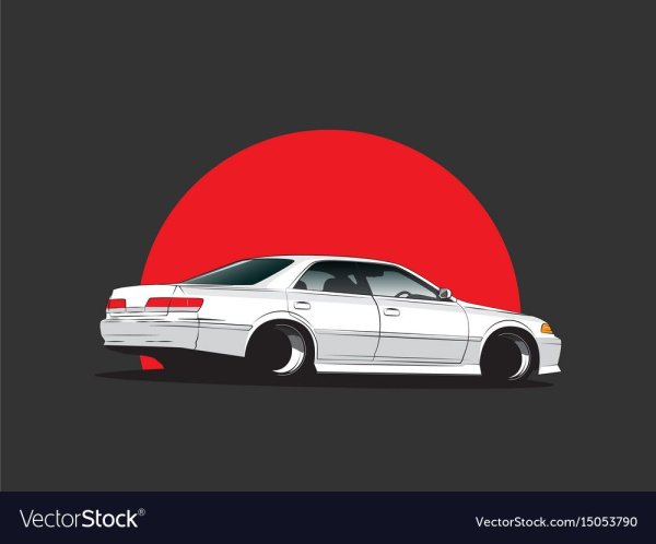 Векторные японские авто