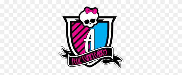 Надпись монстр Хай на прозрачном фоне