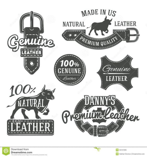 Эмблемы изделий из кожи