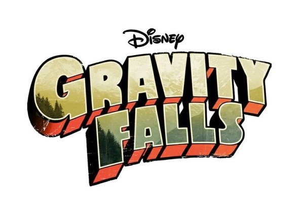 Надпись Гравити Фолз на белом фоне