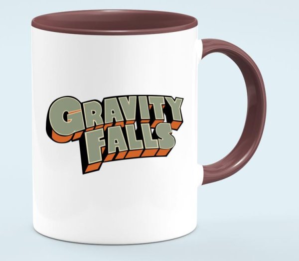 Надпись Гравити Фолз на белом фоне