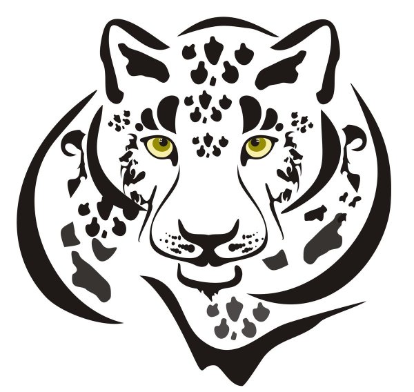 Снежный Барс силуэт