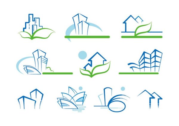 Векторные узоры для логотипа строительной компании