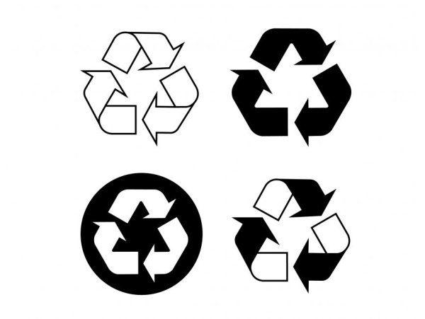 Знак "recyclable Garbage" самоклеющаяся наклейка