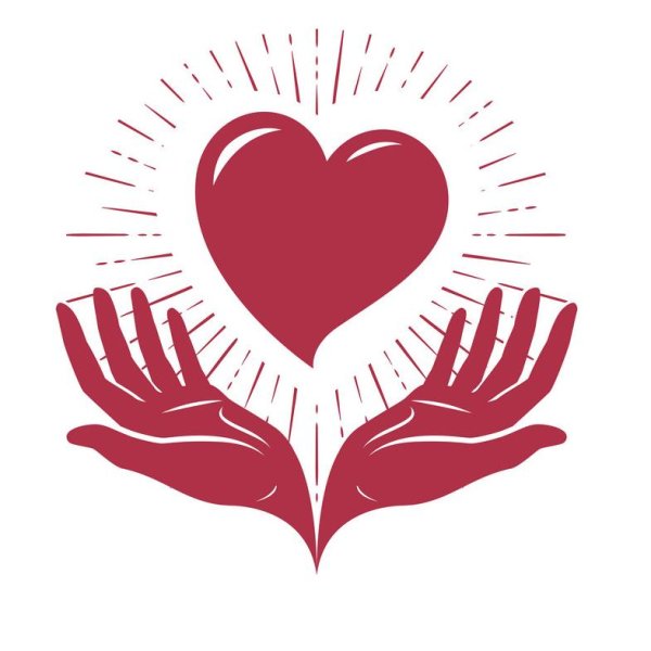 Логотип сердце в руках