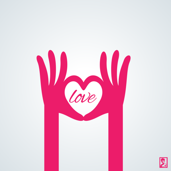 Сердце в руках вектор