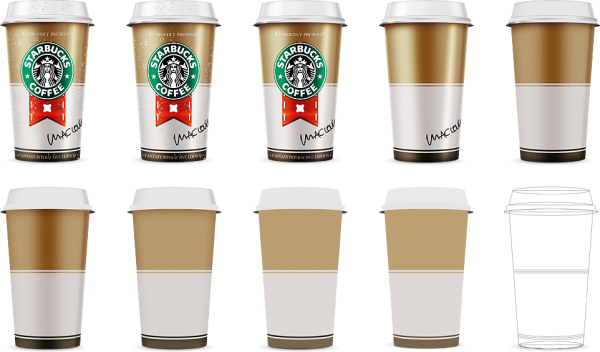 Стакан кофе Старбакс вектор