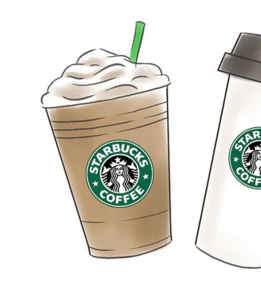 Кофе Старбакс мультяшный