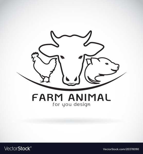 Корова свинья курица логотип