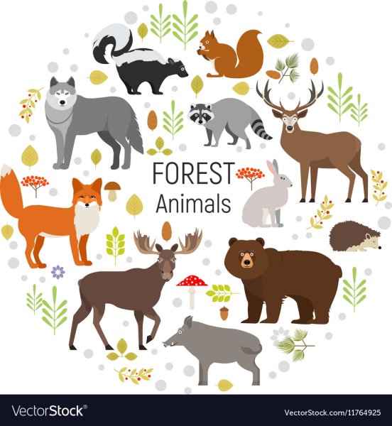 Эмблемы диких животных для детей