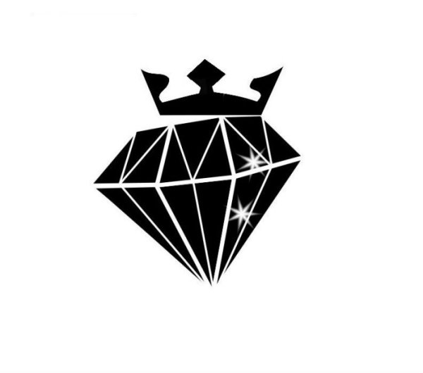 Алмаз черно белый