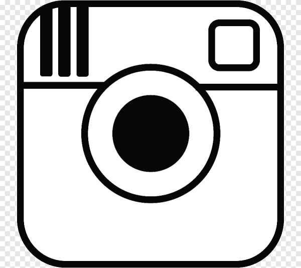 Значок инстаграма черно белый