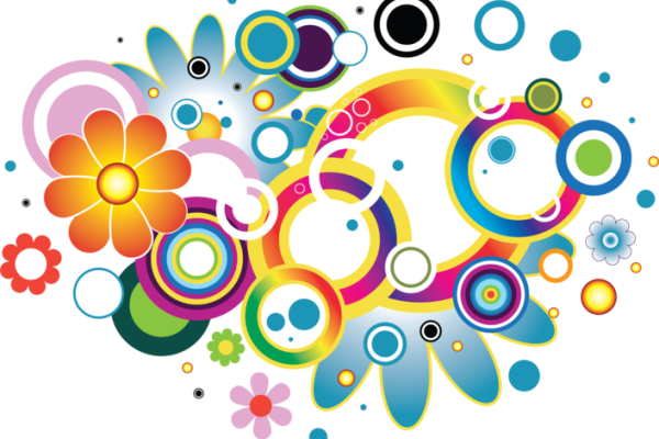 Яркий узор на прозрачном фоне