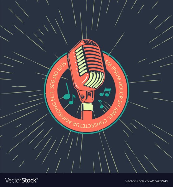 Логотип караоке бара ретро