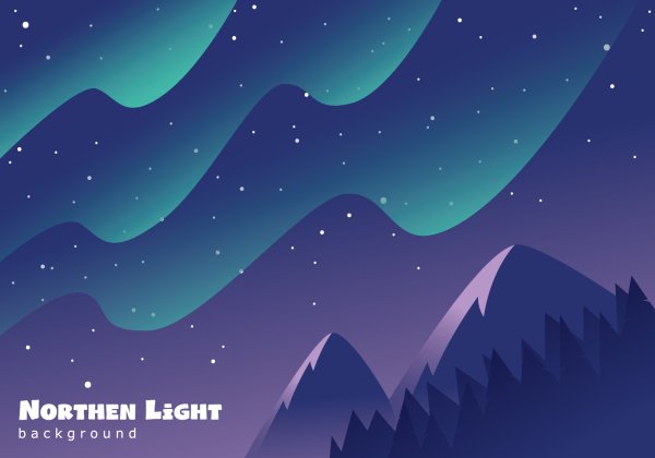 Северное сияние стилизованное