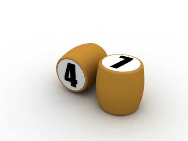 Бочонок лото на прозрачном фоне