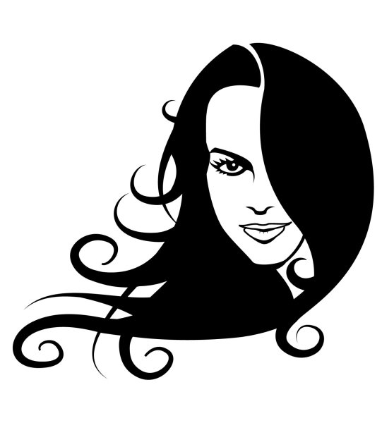 Векторная девушка с волосами