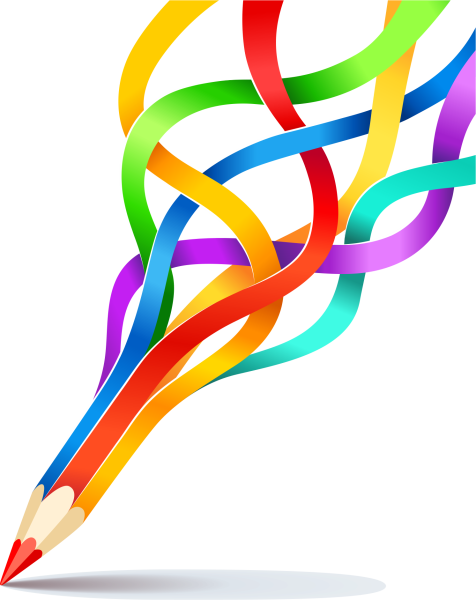 Графика разноцветная линиями