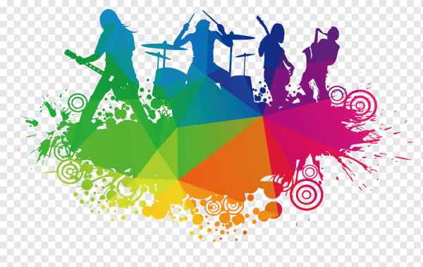 Цветные силуэты людей