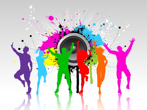 Силуэт цветной