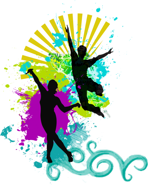 Силуэт цветной