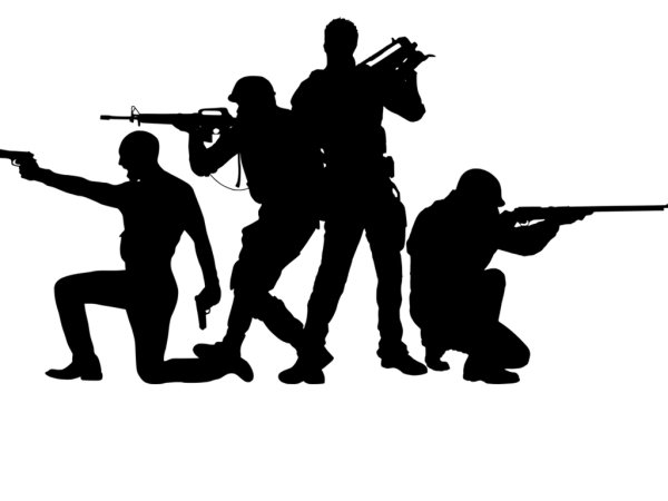 Черные человечки с оружием