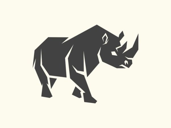 Стилизованный носорог