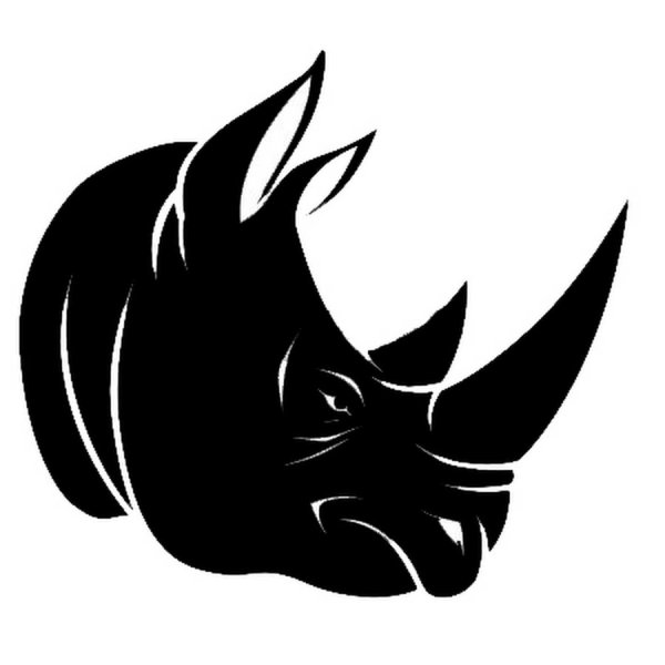 Голова носорога тату