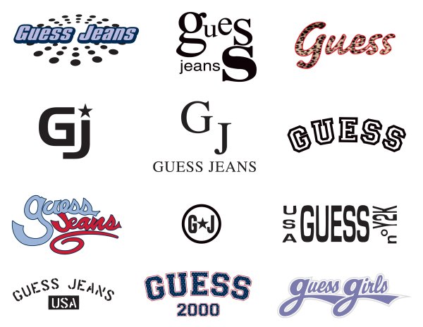 Логотипы похожие на guess