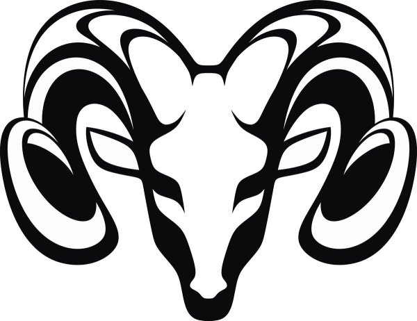 Знак овна трафарет