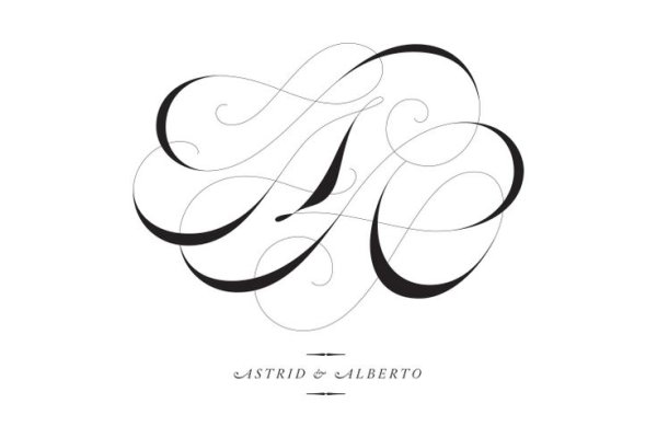 Свадебный логотип с инициалами