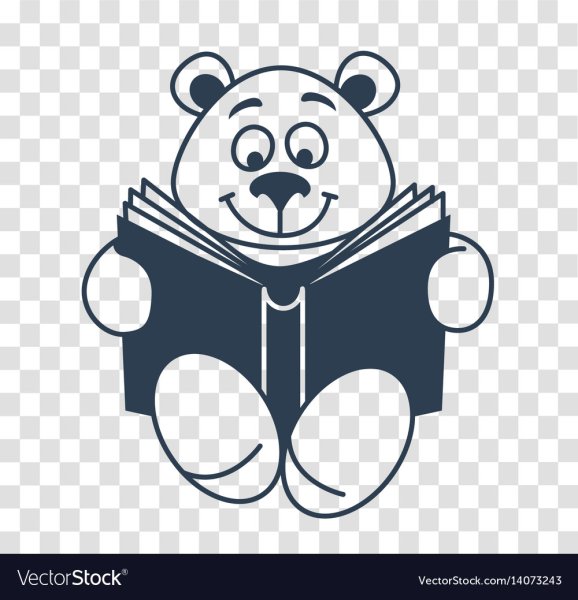 Мишка с книжкой в векторе