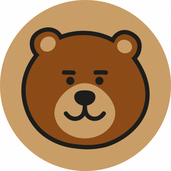 Мордочка медведя в круге