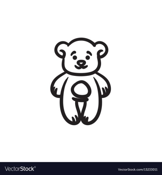 Символ Медвежонок контур