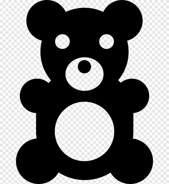 Мишка силуэт