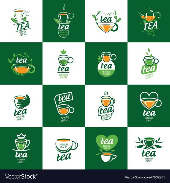 Лого чай вектор