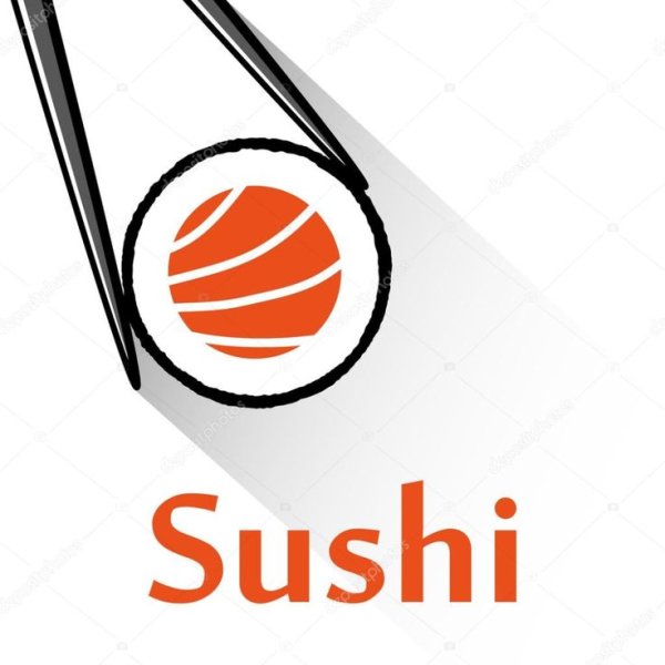 Оранжевый логотип суши