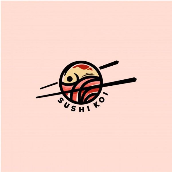Креативный суши логотип