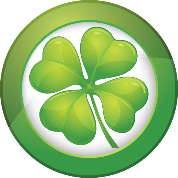 Четырёхлистный Клевер символ удачи