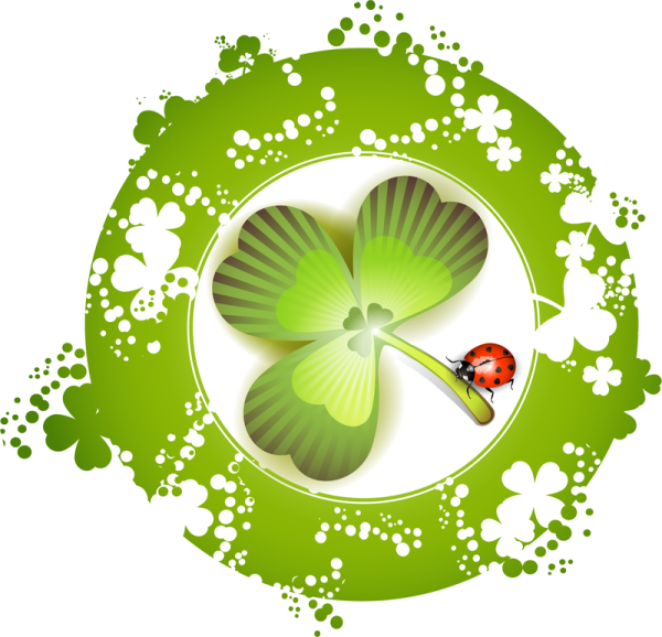 Логотип с клевером удача