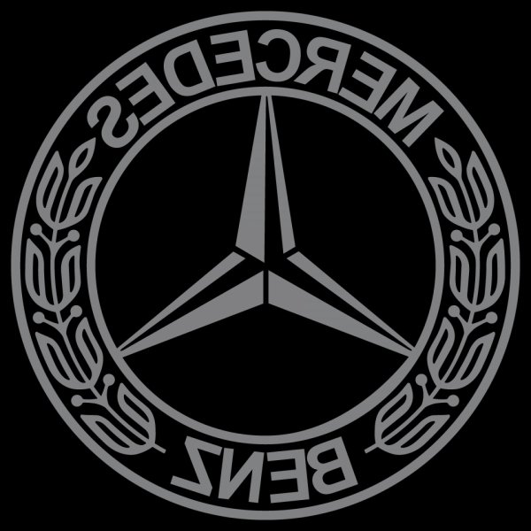 Мерседес Бенц значок черно белое