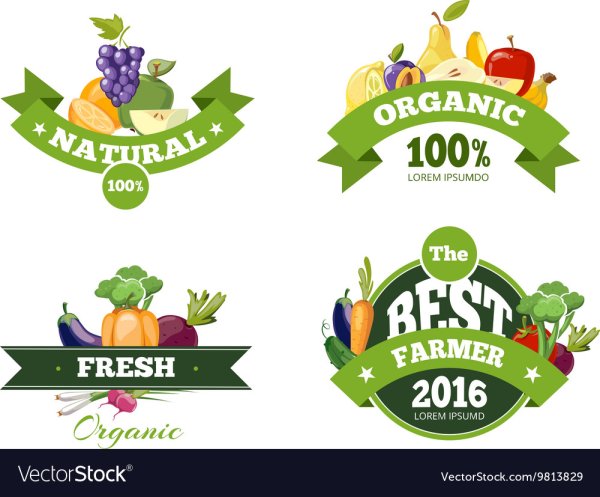 Фермерские овощи и фрукты лого