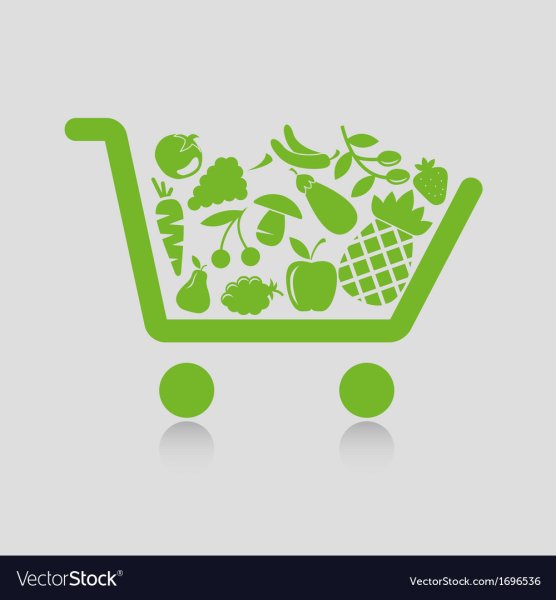 Тележка с продуктами лого