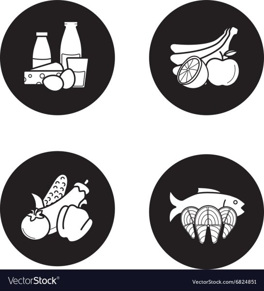 Силуэты продуктов