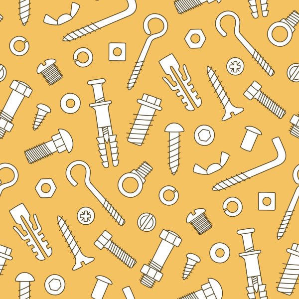 Болт и гайка вектор