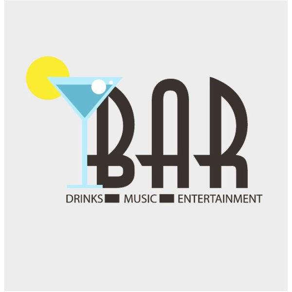 Логотип бара слово