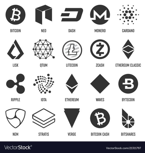 Значки криптовалют